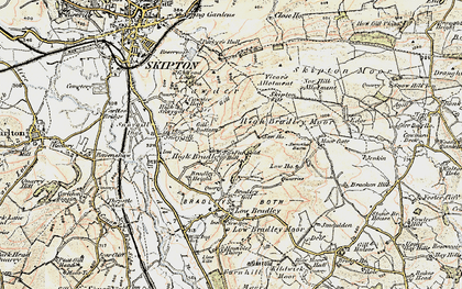 Old map of High Bradley in 1903-1904