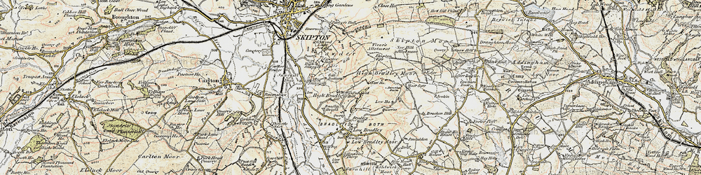Old map of High Bradley in 1903-1904