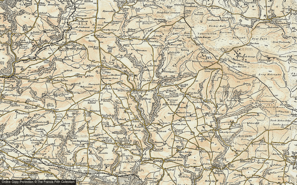 Old Map of High Bray, 1900 in 1900