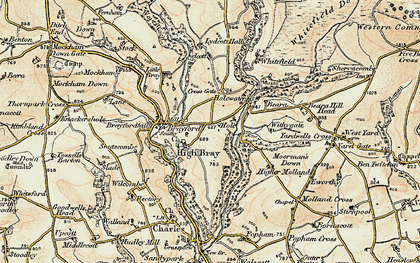 Old map of High Bray in 1900