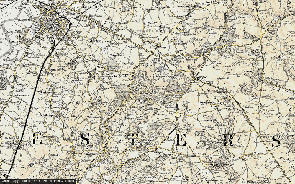 Old Map of Historic Map covering Buckholt, The in 1898-1899