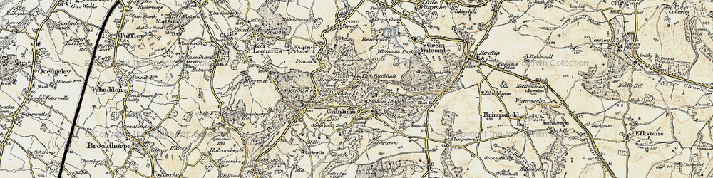 Old map of Buckholt, The in 1898-1899