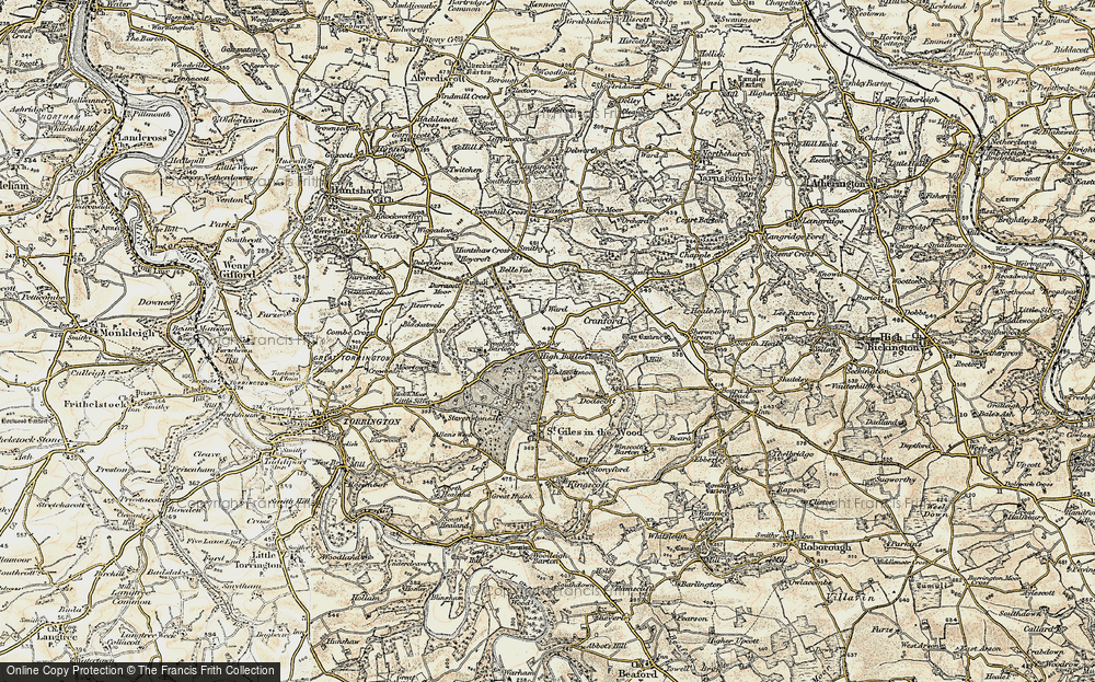 Old Map of High Bullen, 1899-1900 in 1899-1900
