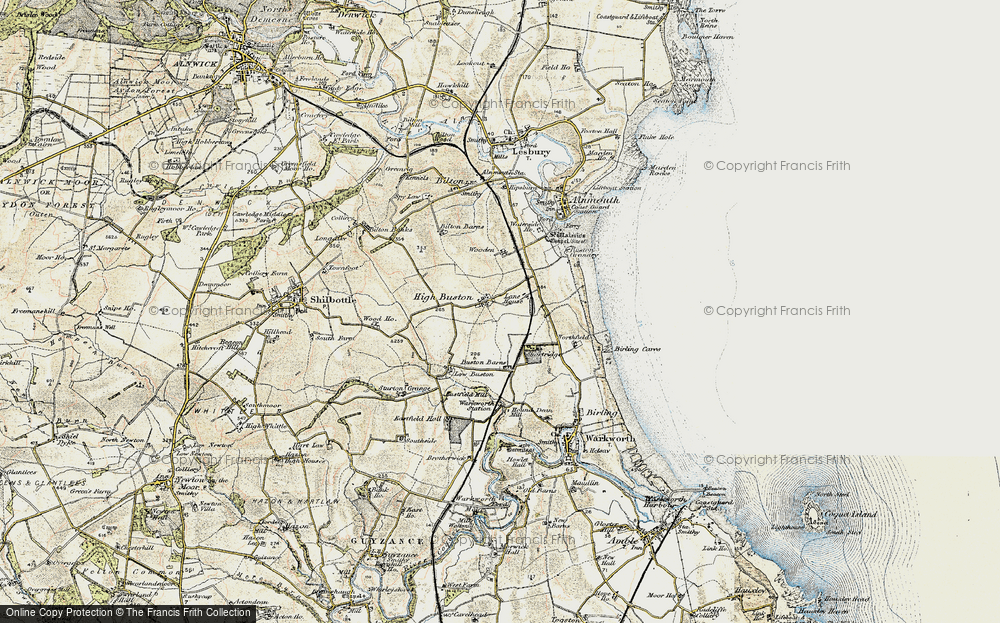 Old Map of High Buston, 1901-1903 in 1901-1903