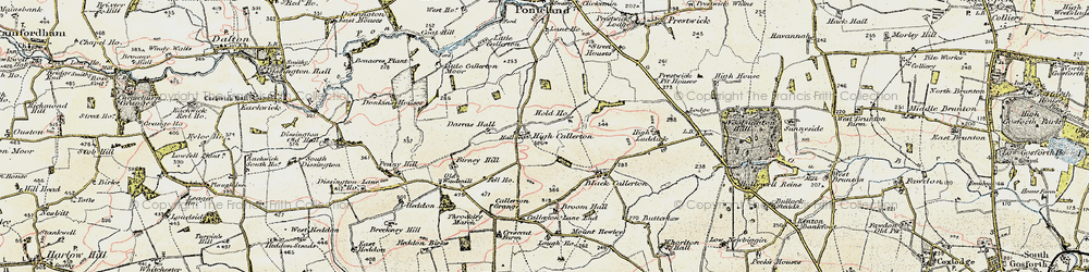 Old map of High Callerton in 1901-1903