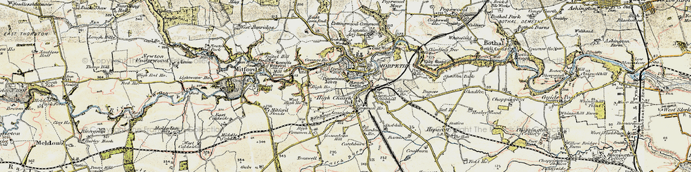 Old map of High Church in 1901-1903