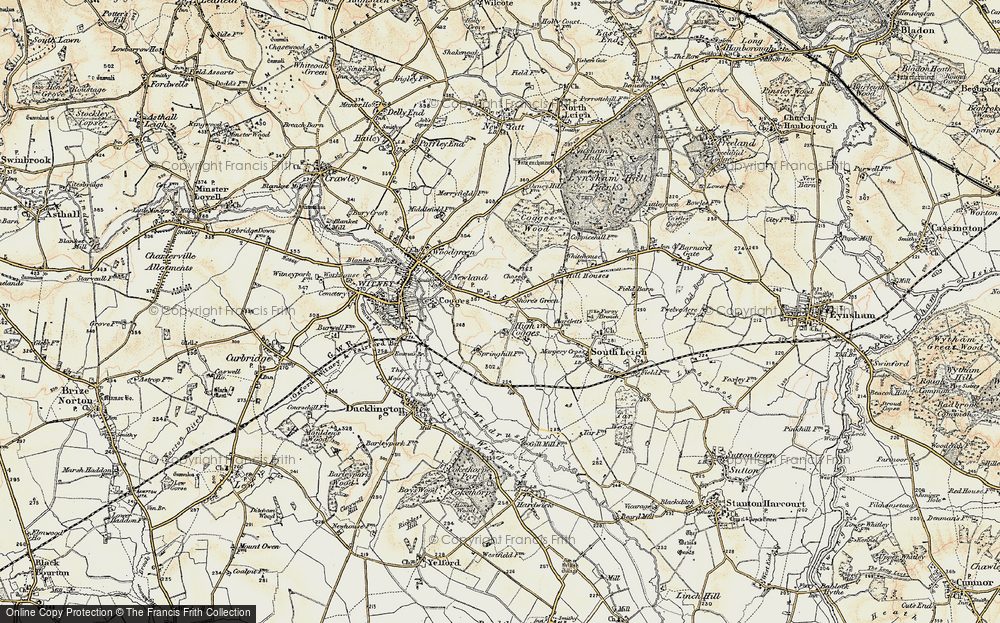 Old Map of High Cogges, 1898-1899 in 1898-1899
