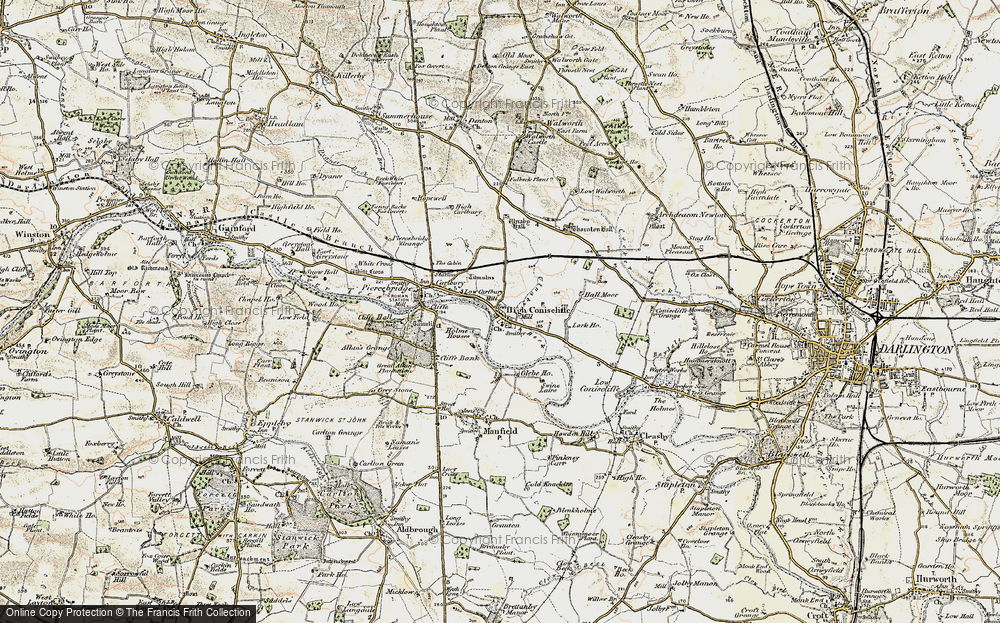 Old Map of High Coniscliffe, 1903-1904 in 1903-1904