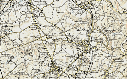 Old map of High Crompton in 1903