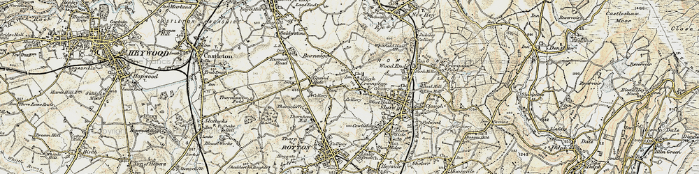 Old map of High Crompton in 1903