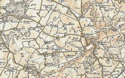 Old map of High Cross in 1897-1900