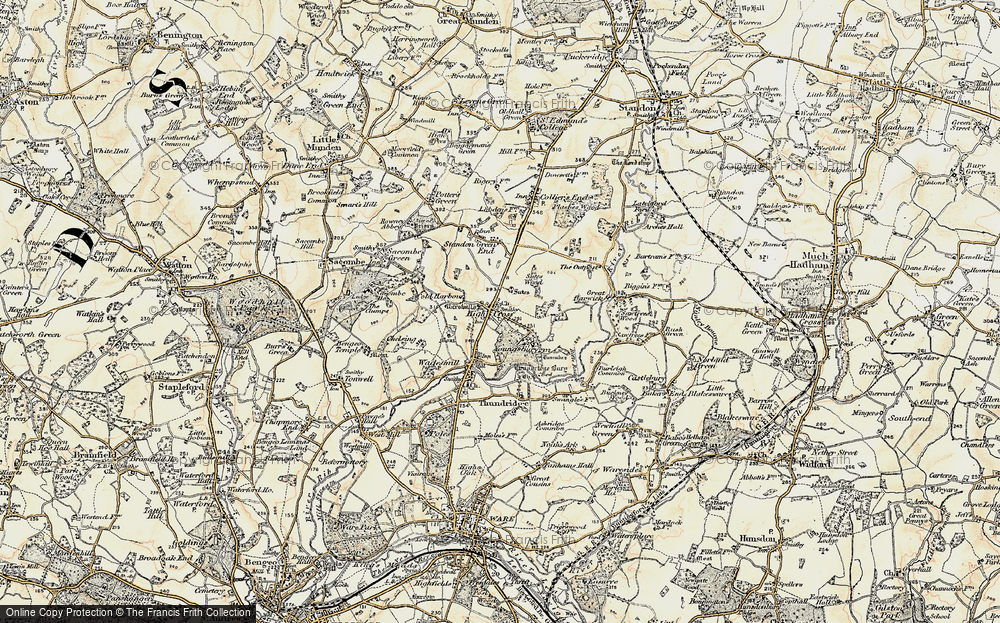 Old Map of High Cross, 1898-1899 in 1898-1899