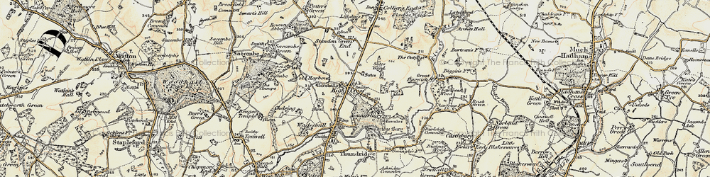 Old map of High Cross in 1898-1899