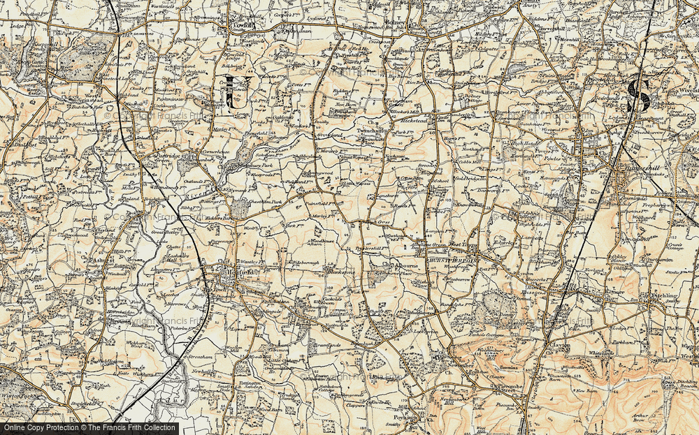 Old Map of High Cross, 1898 in 1898