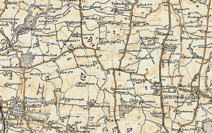 Old map of High Cross in 1898
