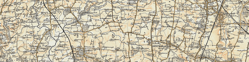 Old map of High Cross in 1898