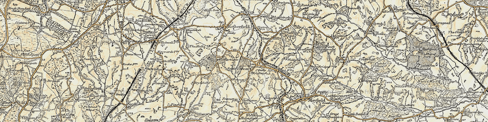 Old map of High Cross in 1898