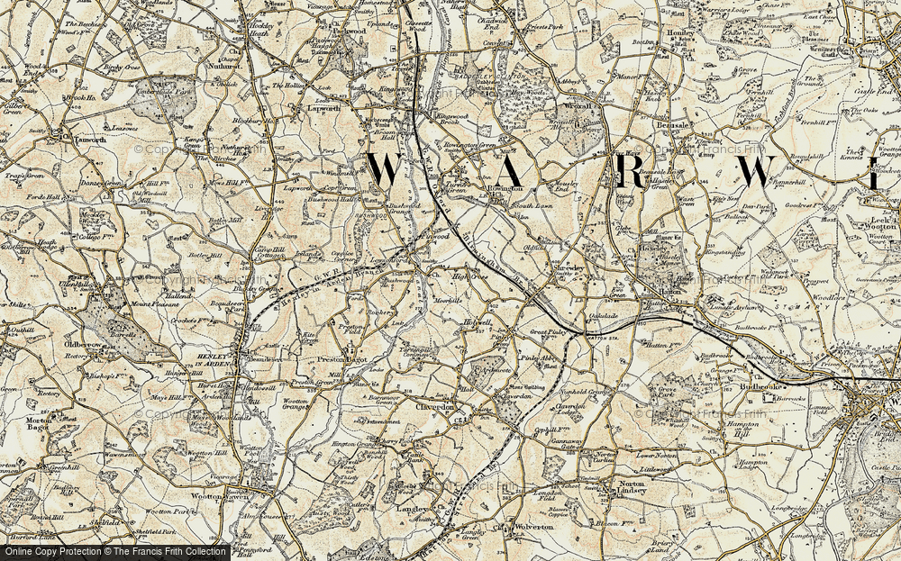 Old Map of High Cross, 1901-1902 in 1901-1902