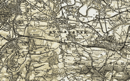 Old map of High Crosshill in 1904-1905