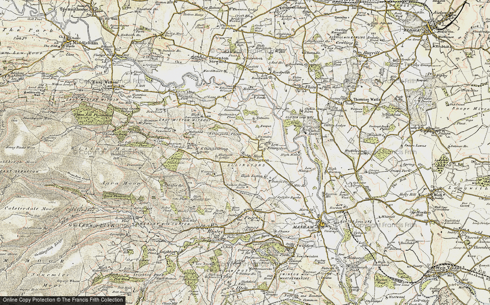 Old Map of High Ellington, 1903-1904 in 1903-1904