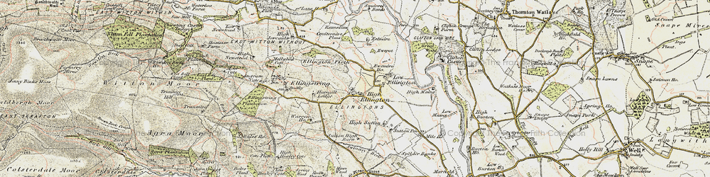 Old map of Appletree Ho in 1903-1904