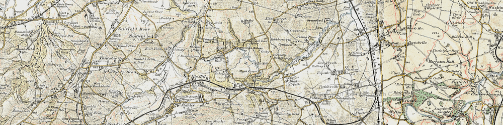 Old map of Beamish Open Air Museum in 1901-1904
