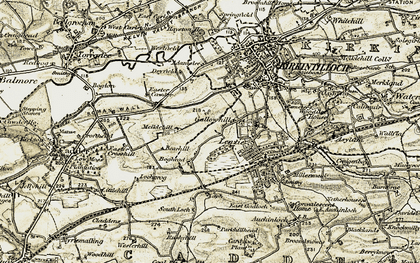 Old map of High Gallowhill in 1904-1905