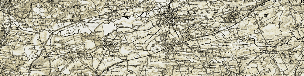 Old map of High Gallowhill in 1904-1905