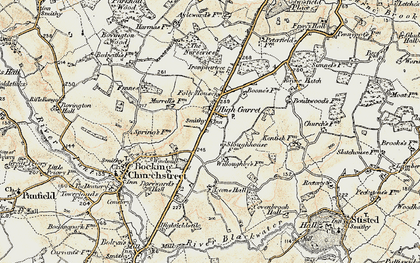 Old map of High Garrett in 1898-1899
