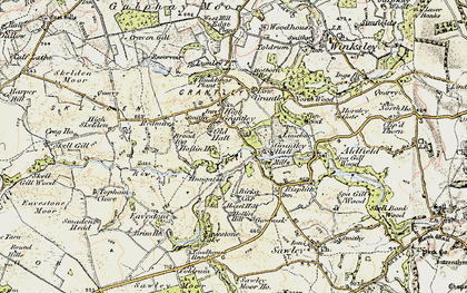 Old map of High Grantley in 1903-1904
