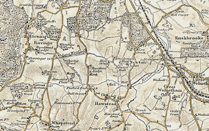 Old map of High Green in 1899-1901