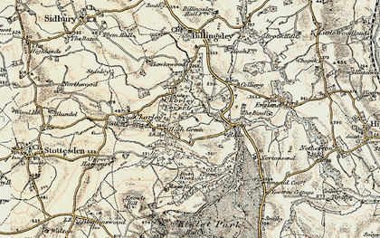 Old map of Bush Wood in 1901-1902