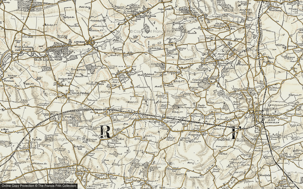 Old Map of High Green, 1901-1902 in 1901-1902