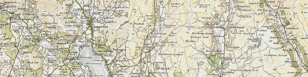 Old map of Baystones in 1903-1904