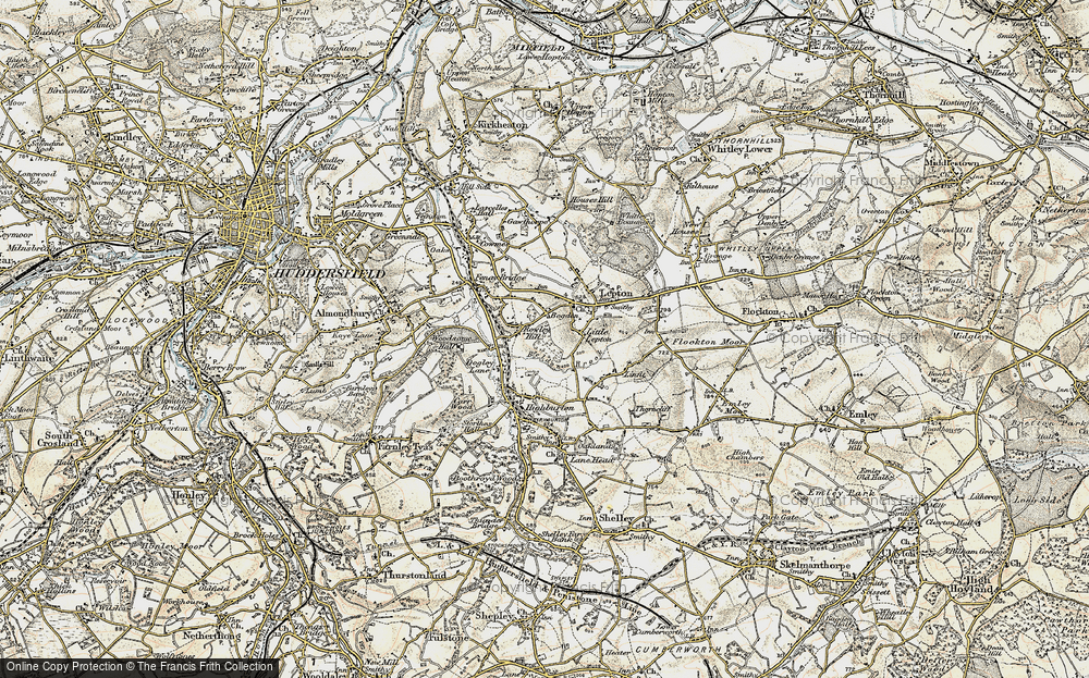 Old Map of Historic Map covering Beldon Brook in 1903
