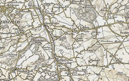 Old map of Beldon Brook in 1903