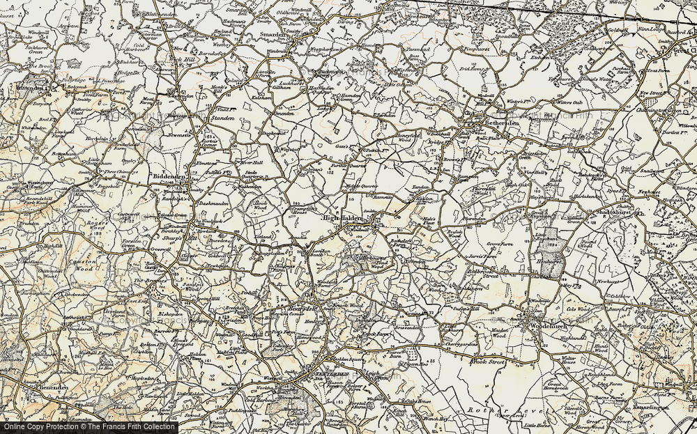 Old Map of High Halden, 1897-1898 in 1897-1898