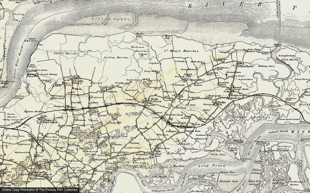 Old Map of High Halstow, 1897-1898 in 1897-1898