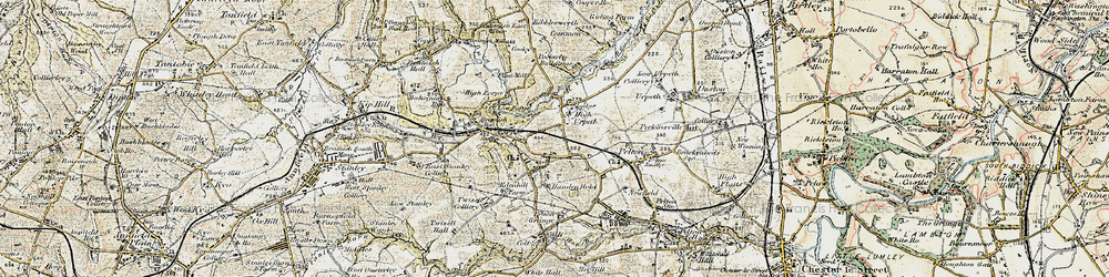 Old map of High Handenhold in 1901-1904