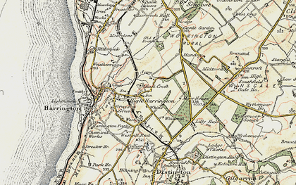 Old map of High Harrington in 1901-1904