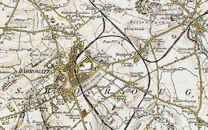 Old map of High Harrogate in 1903-1904