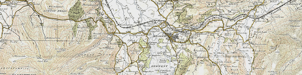 Old map of Lingholm in 1901-1904