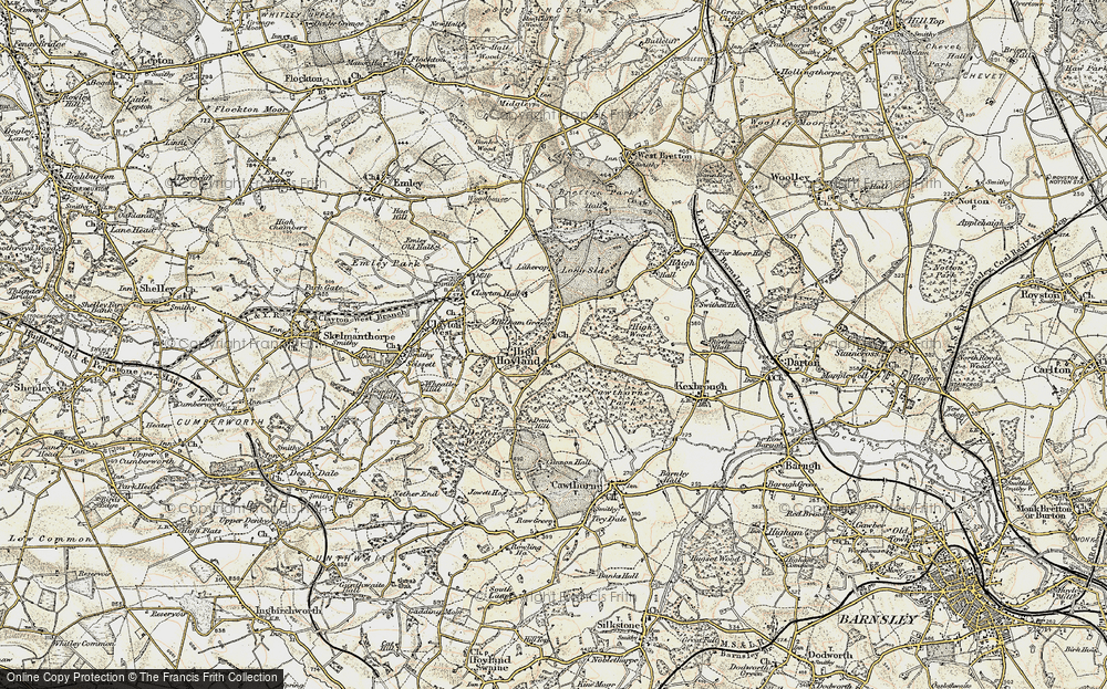 Old Map of High Hoyland, 1903 in 1903