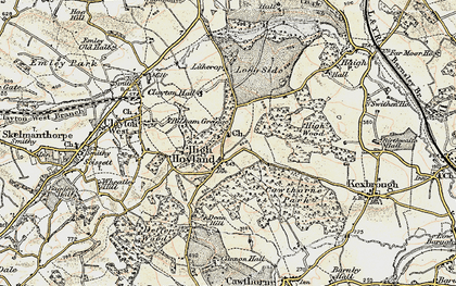 Old map of High Hoyland in 1903