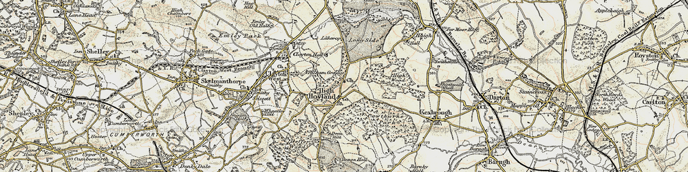 Old map of High Hoyland in 1903