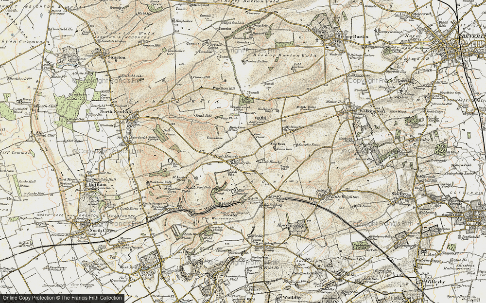 Old Map of Historic Map covering Lion's Den in 1903-1908