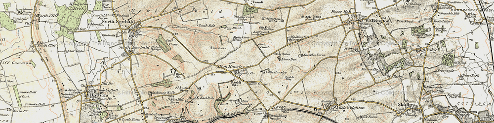 Old map of High Hunsley in 1903-1908