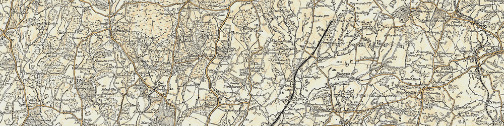 Old map of Tudor Rocks in 1898