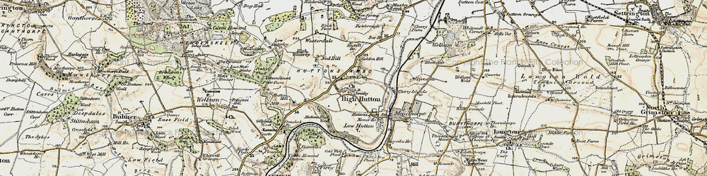 Old map of Hildenley Home Fm in 1903-1904