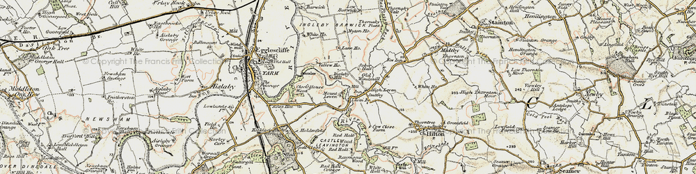 Old map of Ravenscar Wood in 1903-1904